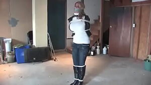 Carissa Bound and gagged in boots