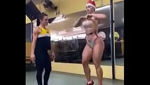 Fitness Babe Mommy Training Naked In Gym
