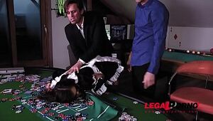 Submissive Maid Henessy Bound in Chains & DP'ed Balls Deep On Poker Table GP095