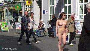 Damjana - Crazy tattooed girl naked in public streets