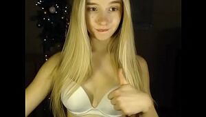 Blonde girl webcam show